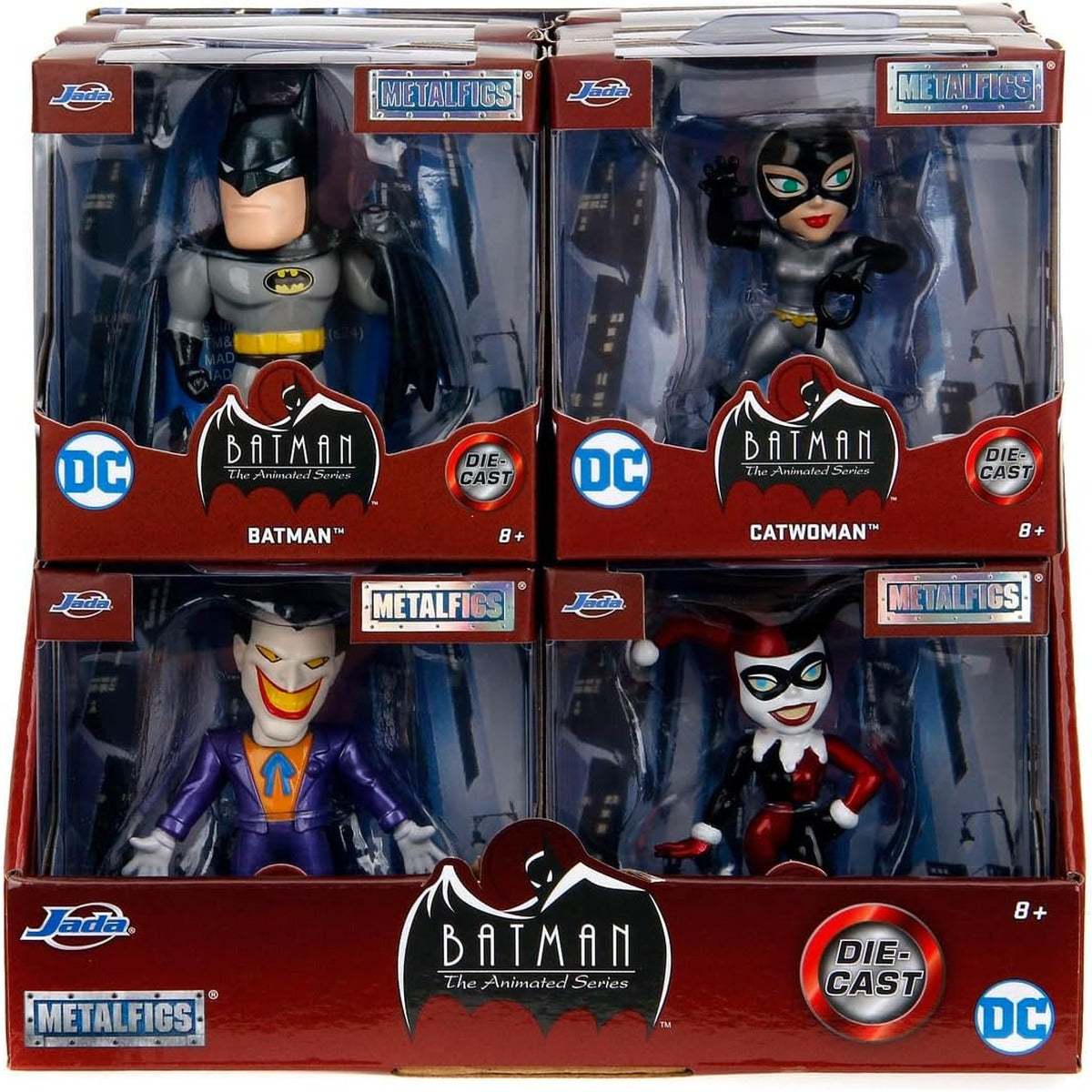 Jada Toys DC Batman (1 Piece) - 1 of 4 Collectible Metal Figures (Batman, Joker, Catwoman, Harley Quinn) for Fans and Collectors from 8 Years, Wave 2, Random Selection, 6.5 cm