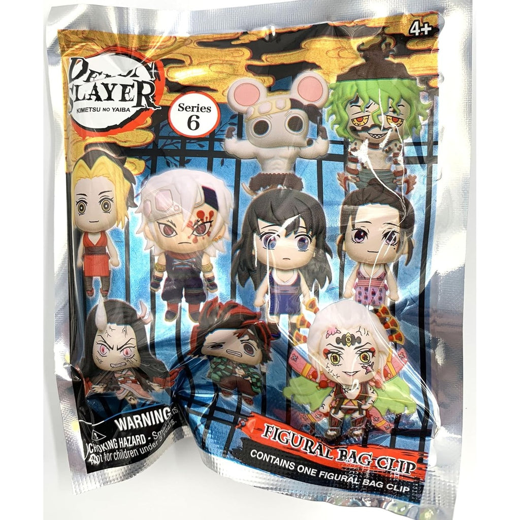 Amazon.com: Monogram Demon Slayer Kimetsu No Yaiba 3D Foam Figural Bag Clip | ONE Random Character per Blind Bag : Clothing, Shoes & Jewelry