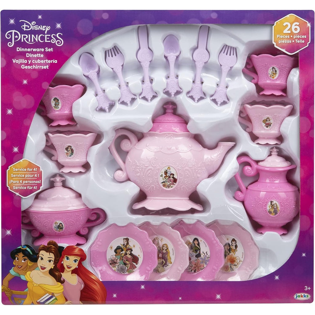 Disney Princess Dinnerware Set 26 Piece, Multicolor