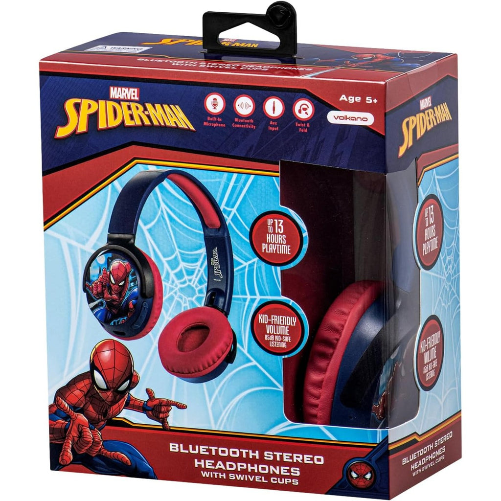 Volkano Marvel Spiderman Bluetooth Wireless Stereo Headphone upto 9 hours Playtime, Built in Microphone
