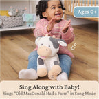Baby GUND Buttermilk the Cow Animated Plush, Singing Stuffed Animal Sensory Toy, Sings Old MacDonald and Teaches Animal Sound