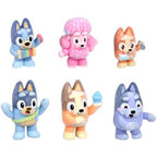 Bluey Fuzzies Deluxe Figure Pack. with 6 Specially Flocked Collectible Mini