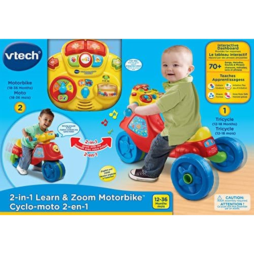 VTech 2 In 1 Learn & Zoom Motor Bike