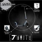Spartan Edge 200 mm Folding Kick Scooter for Kids & Teens SP-7006 - Big PU Wheels, ABEC-7 Performance Bearings
