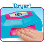 Shimmer N Sparkle Salon Style Manicure & Pedicure Kit with Real Nail Dryer, Soak, Polish and Decorate Accessories for Fun At Home Nail Art and Spa Play