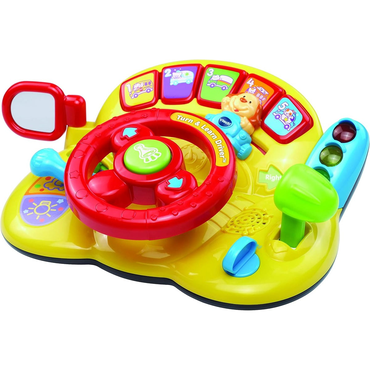 VTech Turn and Learn Driver, Yellow 10.8" x 4.3" x 8.9" Yellow