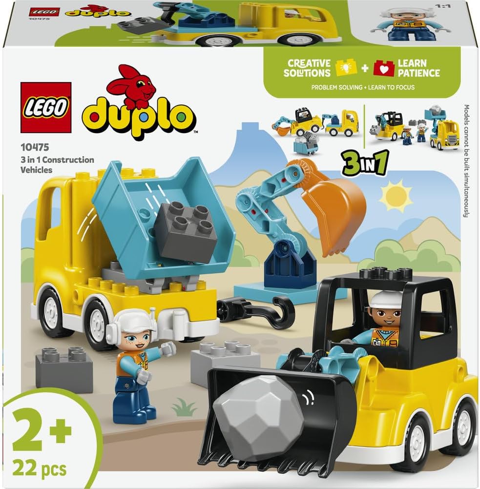 LEGO DUPLO 3 in 1 Construction Vehicles 10475