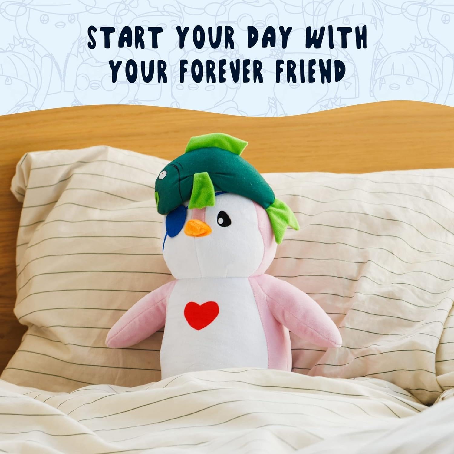 Pudgy Penguins Huggable Plush. Adopt Your New Forever Friend with 4 Different Stuffed Animal Penguin plushie Designs, Each Comes Complete with a redeemable Digital Experience Code., 11.8 inch