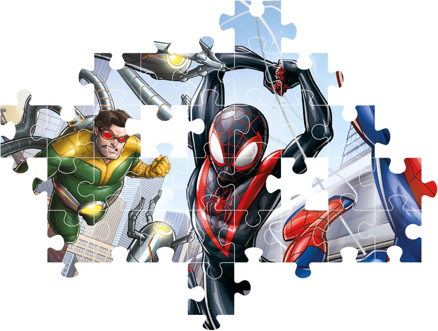 Clementoni - Marvel Spider-Man Supercolor Spider-Man-104 Pieces Children 6 Years, Cartoon Jigsaw Puzzles, Made in Italy, Multicoloured, 25778