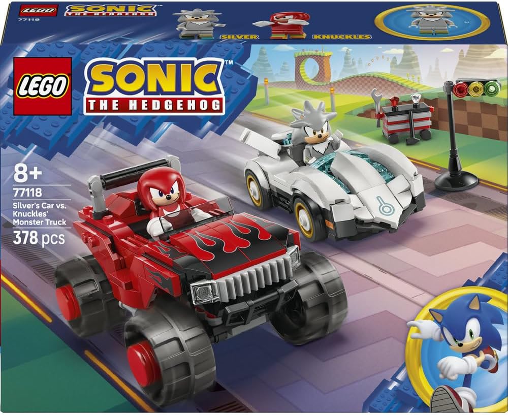 LEGO Sonic the Hedgehog Silver's Car vs. Knuckles' Monster Truck 77118