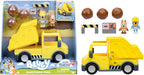 BlueY Dump Truck, with Exclusive Figurines with His Protective Helmet and Mud Covered
