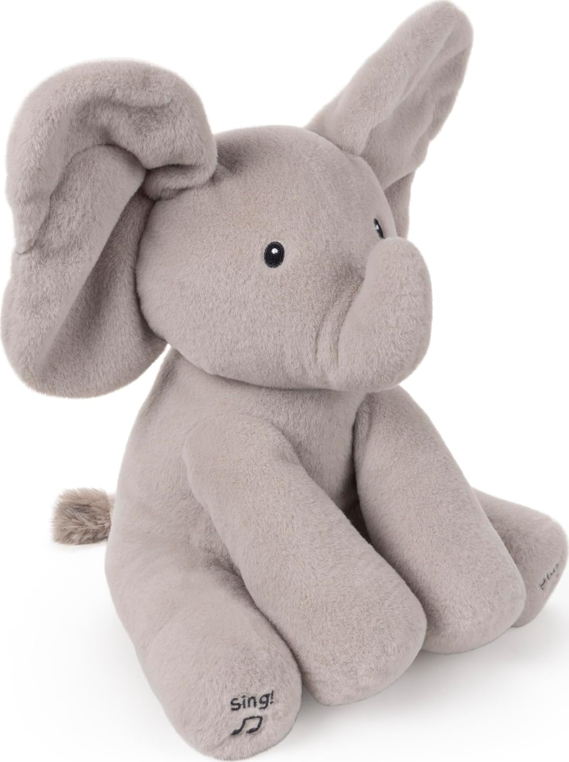 GUND Animated Flappy the Elephant Stuffed Animal Plush, Grey, 30.5 cm