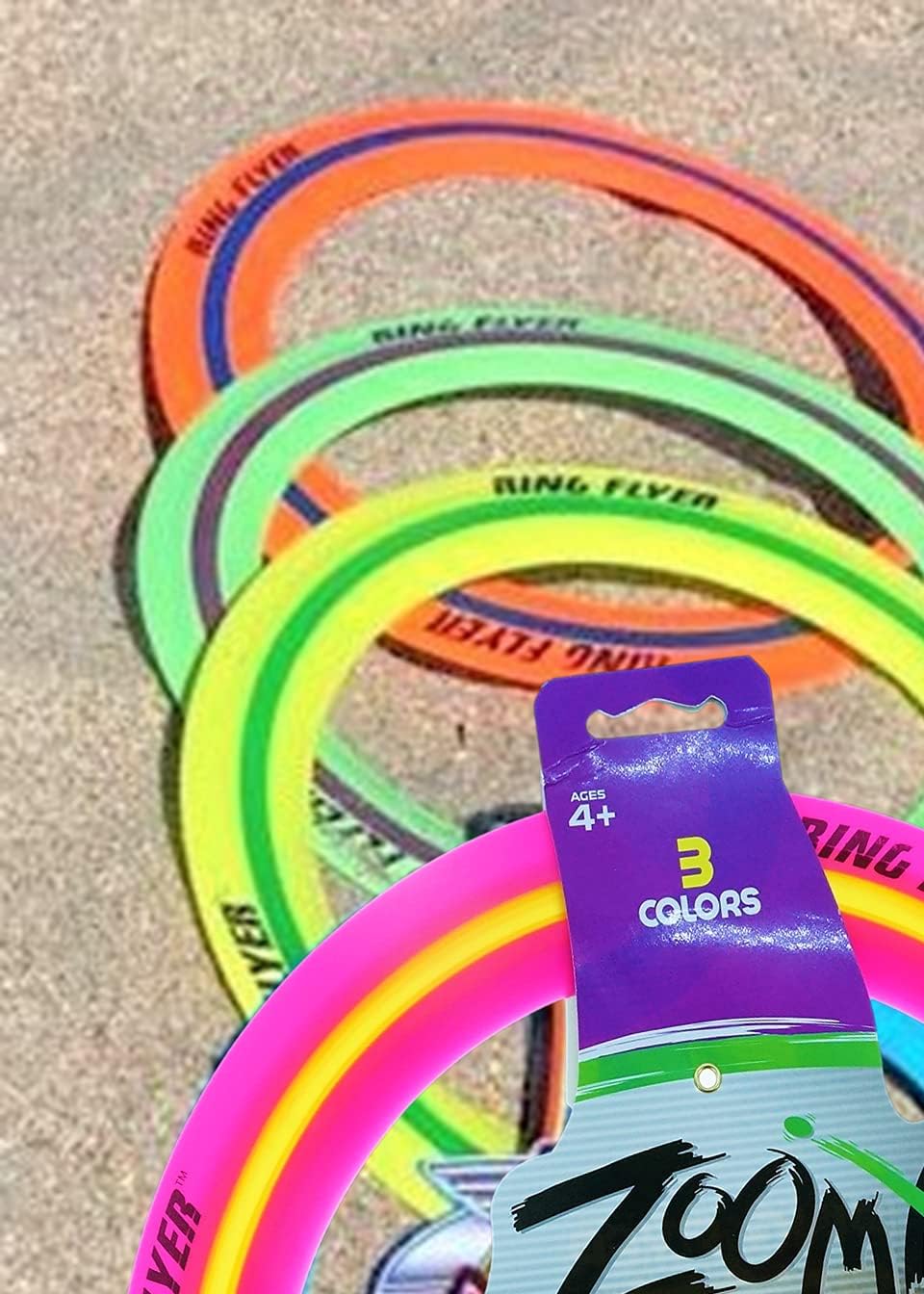 JA-RU Air Max Grip Ring Flyer Frisbee Round Flying Disc Toy 1029-1A