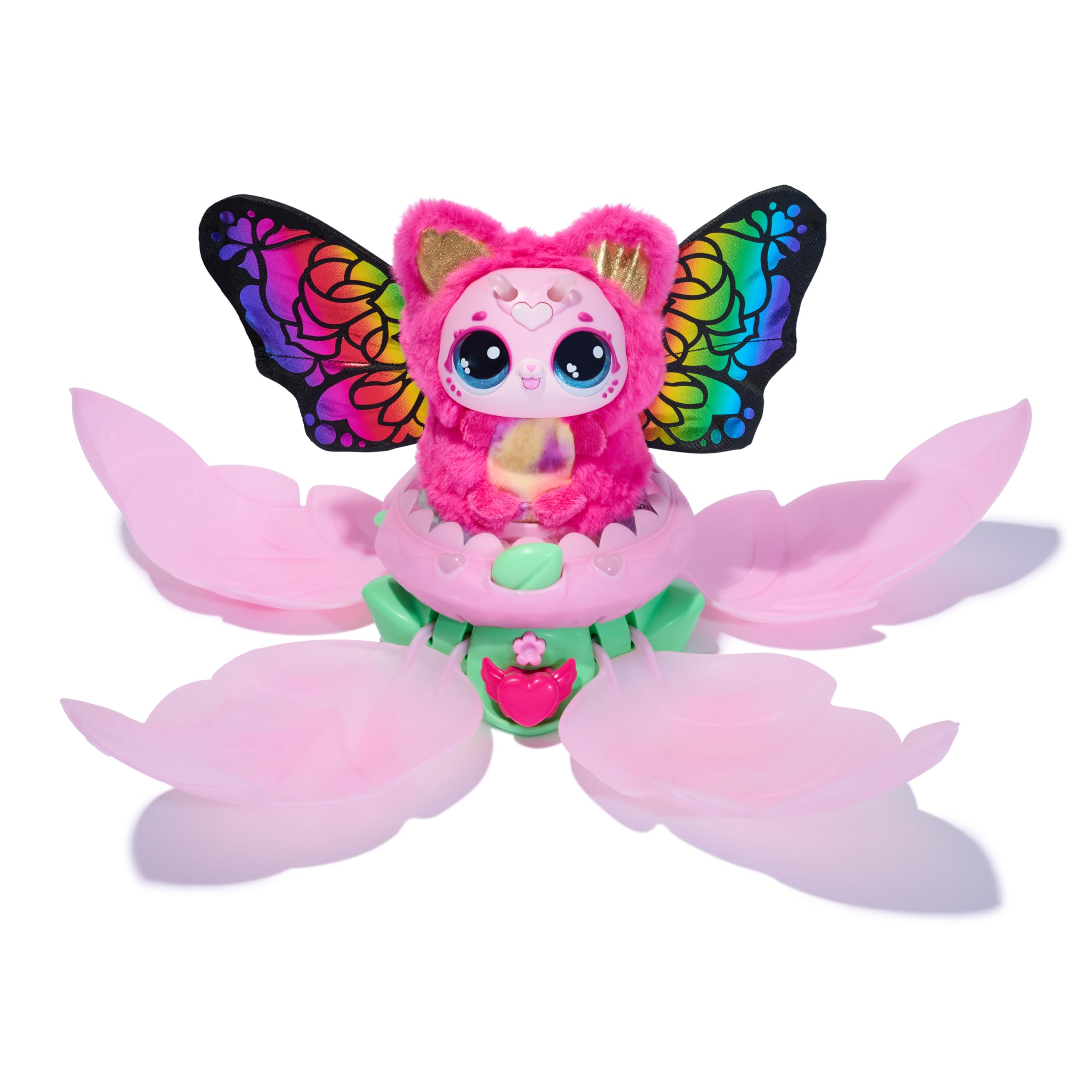 Hatchimals Bloomables Kittyfly Interactive Toy with Surprise, Double Transformation and Over 100 Sounds and Reactions, for Ages 4+