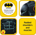Rubie's Official Batman Black Deluxe Child's Costume, Superhero Fancy Dress, Child's Size