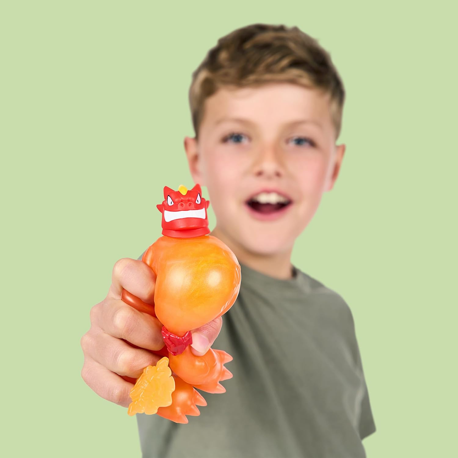 Heroes of GOO JIT Zu Meteor Madness Battle Blazagon Collectable Action Figure with Unique Crunching Slime Filling & Flame Sword Haptic Toy
