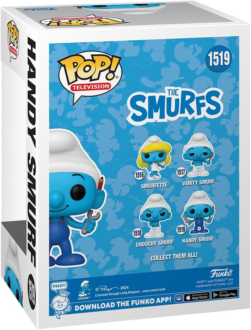 Funko POP! TV: Papa Smurfs - Handy Papa Smurf - SMURFS - Collectable Vinyl Figure - Gift Idea - Official Merchandise