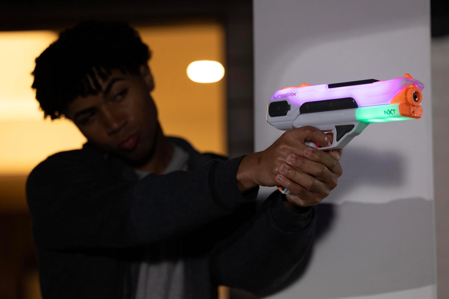 LaserX Ultra NXT Blasters Battery Operated, Advanced Home Laser Tag System Designed for Interactive Play, Includes Two
