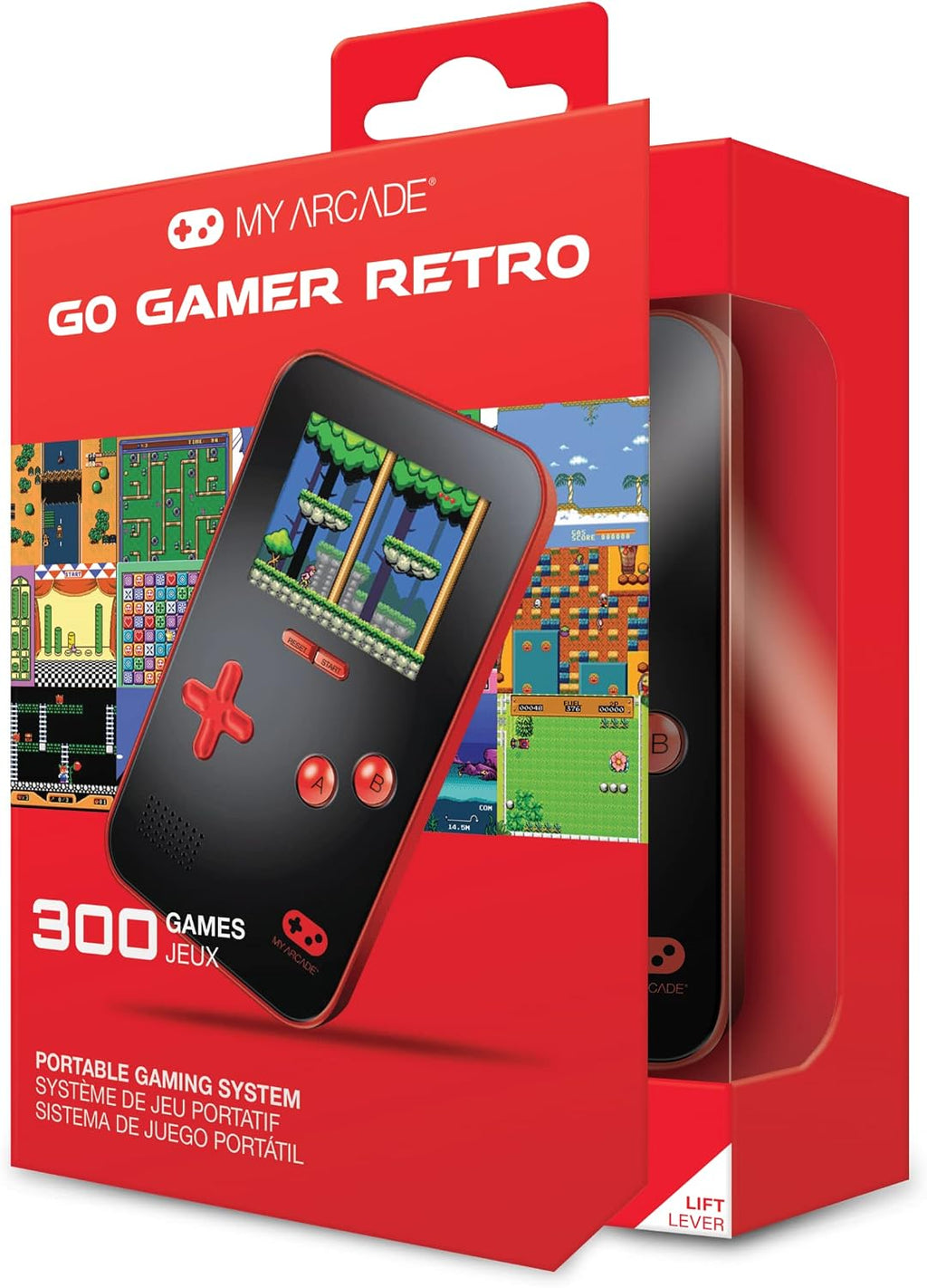 My Arcade Go Gamer Portable - Handheld Gaming System - 300 Retro Style Games - Battery Powered - Full Color Display