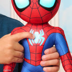 Marvel Spidey and His Amazing Friends Glow Webs Spidey Feature Plush - 14-Inch Interactive Plush with Light Up Eyes and