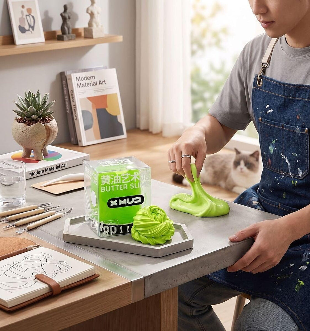 X Mud Butter Slime, Green Apple