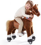 PonyCycle Authentic Horse Ride on Toys Scooters for Children (with Brake and Sound/90 cm