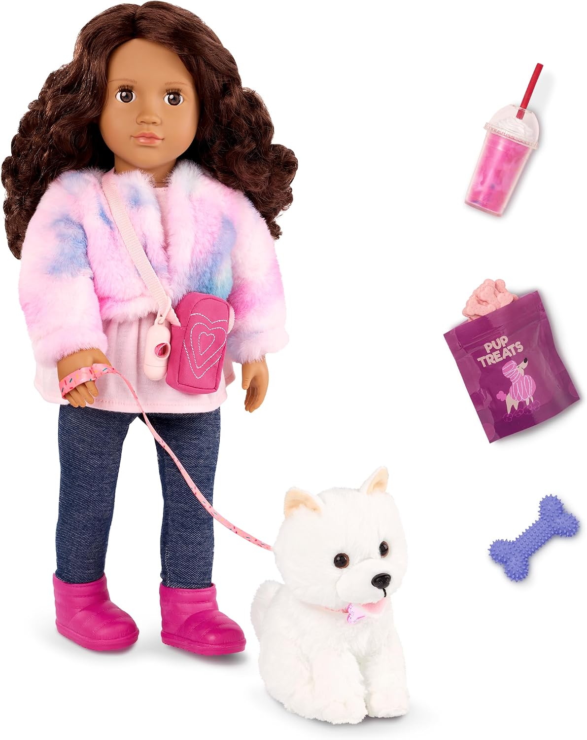 Our Generation Doll & Pomeranian Pup w/Accs, Ines & Jojo