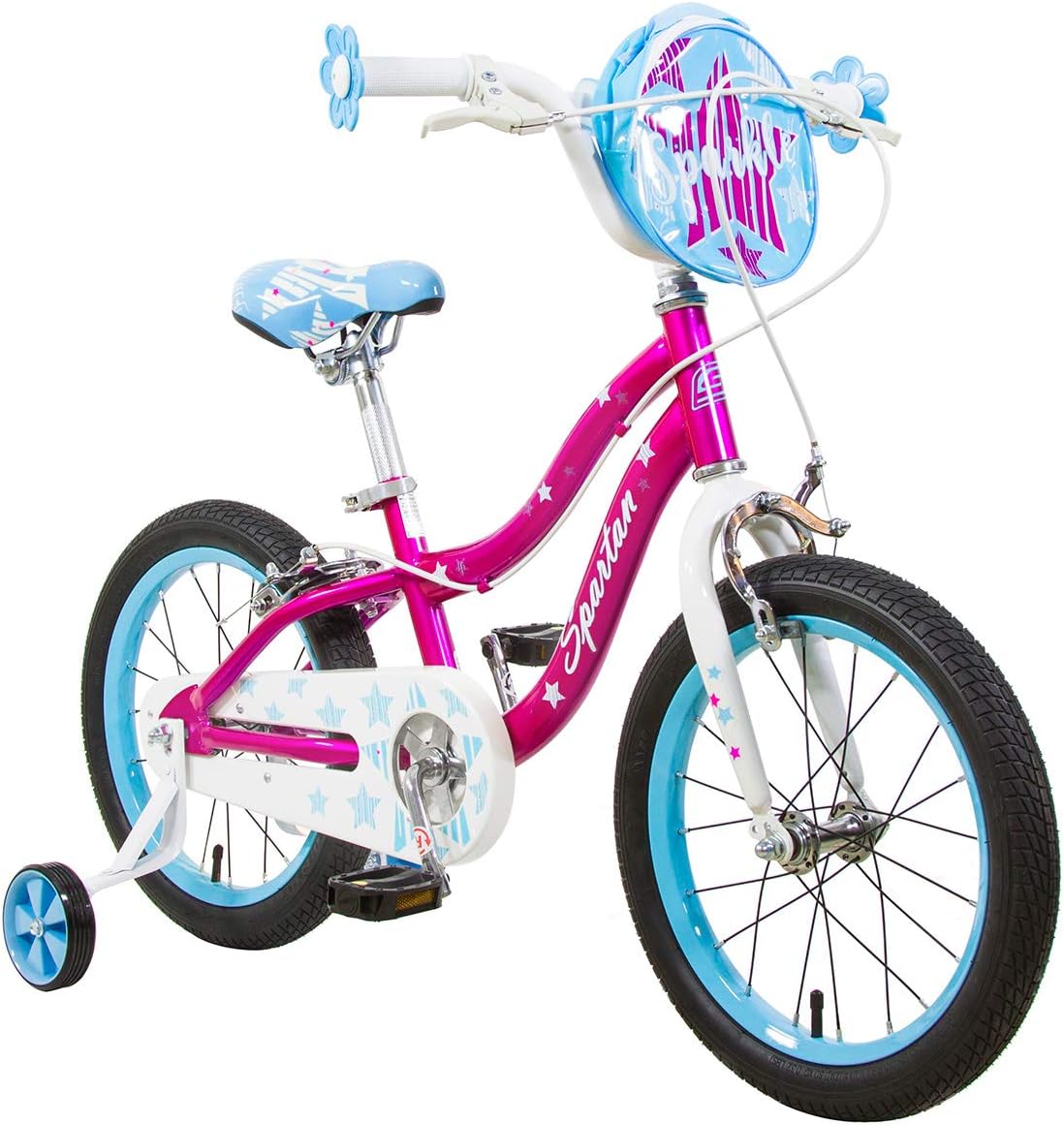Spartan Chrome Sparkle Girls Bicycle with Training Wheels