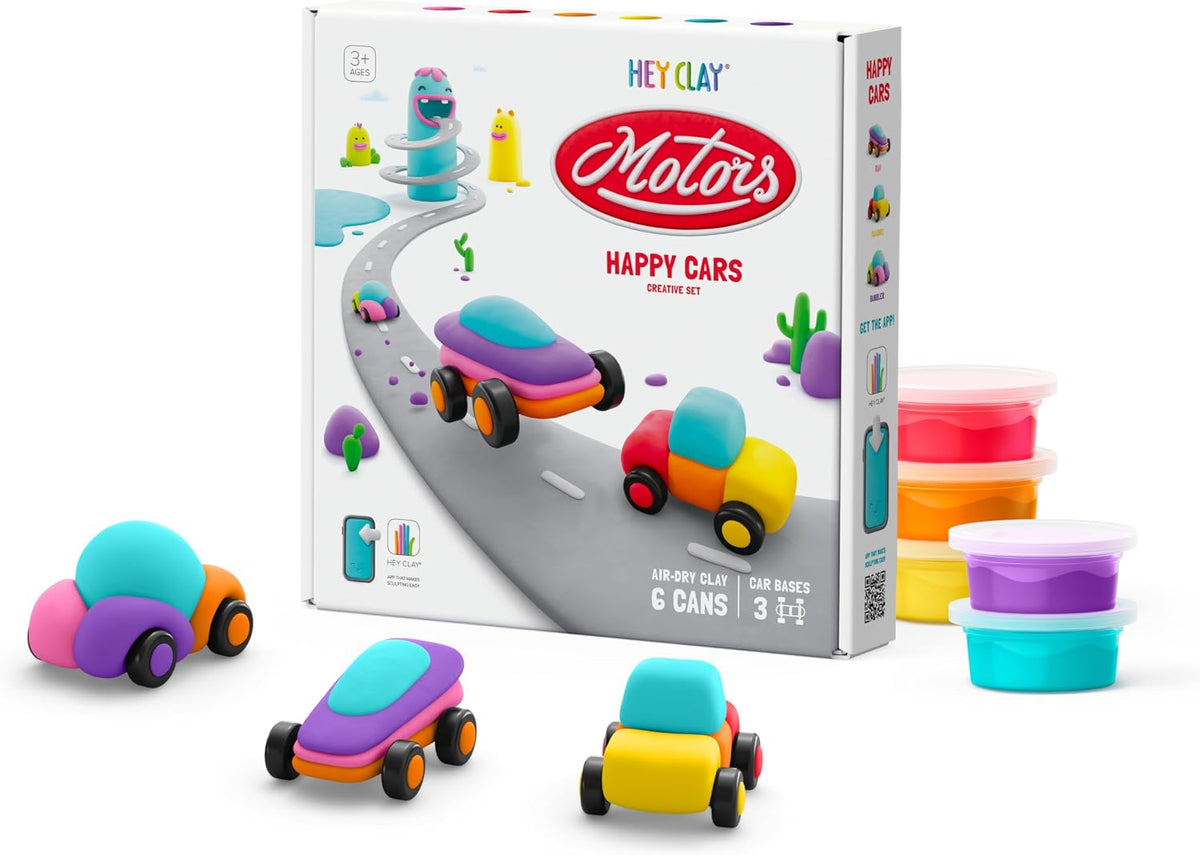 HEY CLAY - Happy Cars set 6 Cans