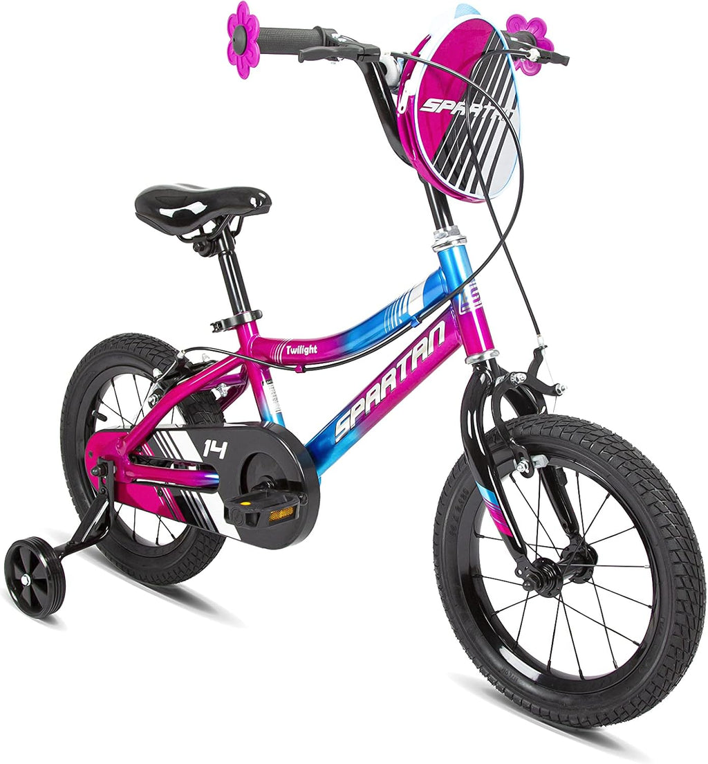 Spartan Chrome Sparkle Girls Bicycle with Training Wheels