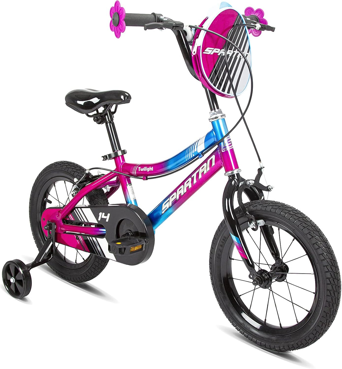 Spartan Chrome Sparkle Girls Bicycle with Training Wheels