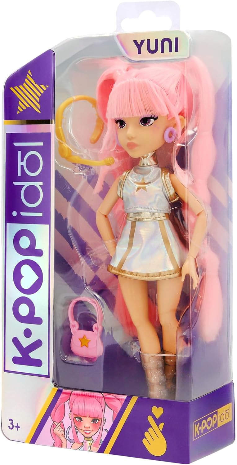 K POP Idol Doll Yuni Fashion Dolls K-Pop Moonlight Style Pink Braided Hair 3 Accessories