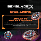 Takara Tomy Beyblade X Steel Samurai 4-80T Booster Pack Set, Balance Type Top with Customizable Parts, Bey Toy for 8+