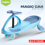 Baybee Unicorn Swing Cars for Kids-Strongest & Smoothest Twister-Magic Car Ride ons for Kids with PU Wheels-Ride on Push car for Babies for 2 Years and Up boys girls (Light Blue)