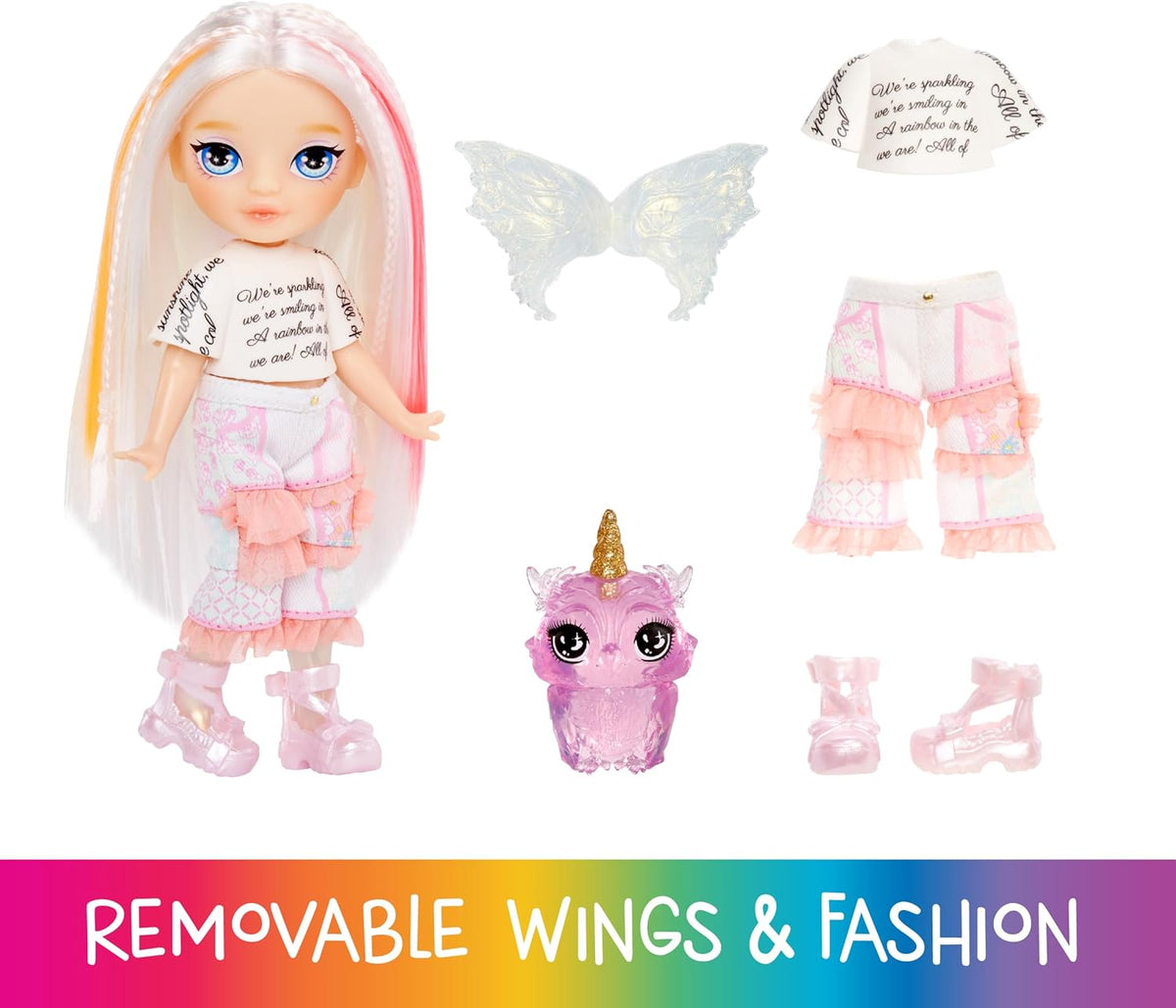 Rainbow High Littles Rainbow Fantasy Fairies & Pet - Opal, Rainbow - Small 14cm Doll &