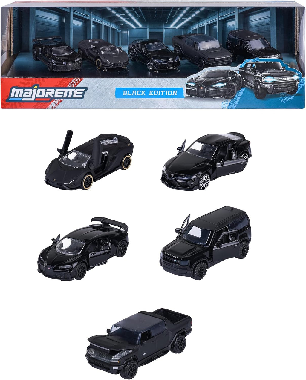 Majorette Car Set Black Edition (5 Cars)
