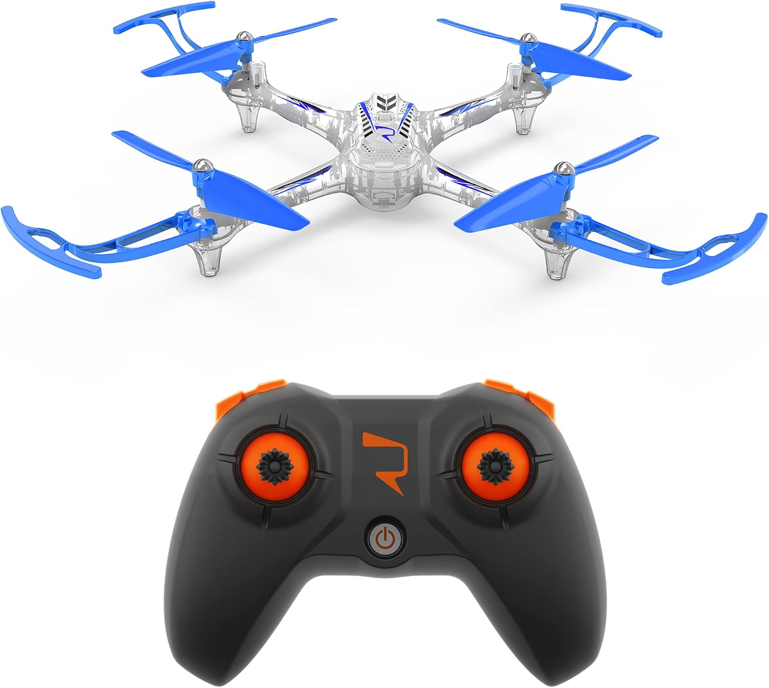 Syma 4 Channel Auto Hover RC Stunt Drone, Blue/Orange