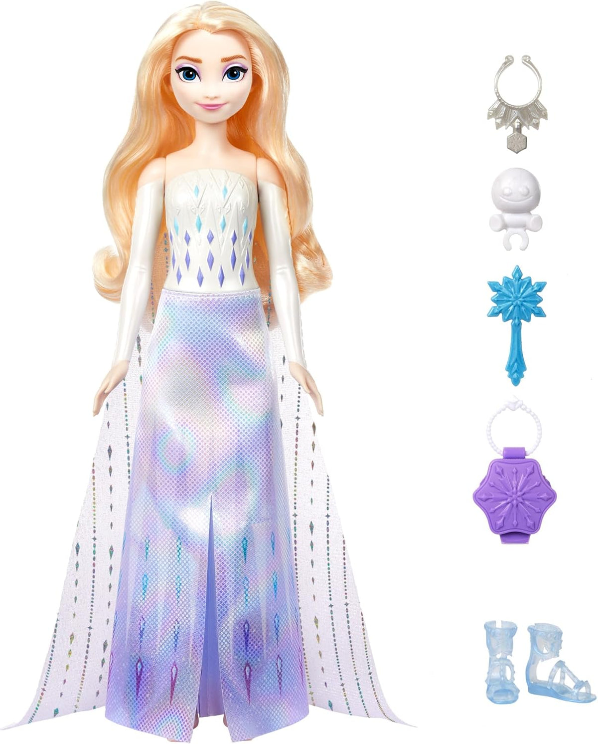 Mattel Disney Frozen Elsa Fashion Doll Set, Spin & Reveal with 11 Surprises Including 5