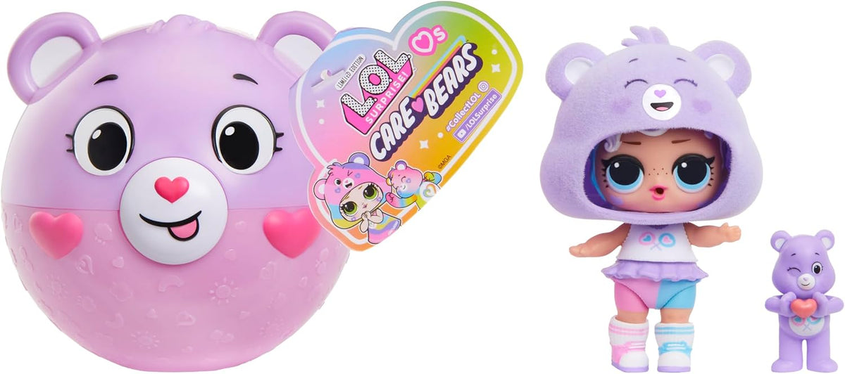 LOL Surprise Loves Care Bears Tots Dolls Collection with Fashions, Accessories, Character