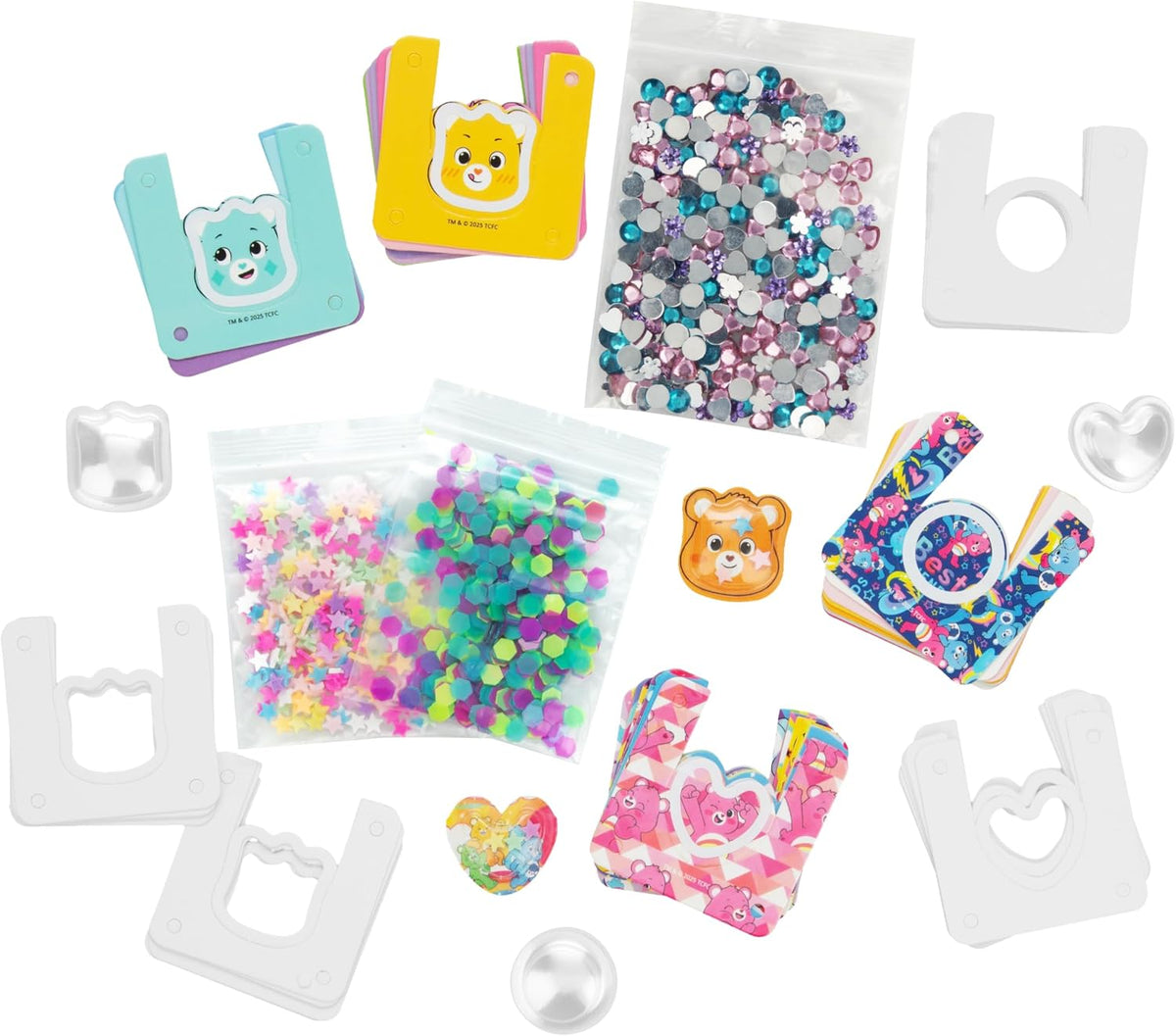 Care Bears 3D Sticker Maker Refill Pack, Make 30+ Shaker Stickers with Gems, Sprinkles &