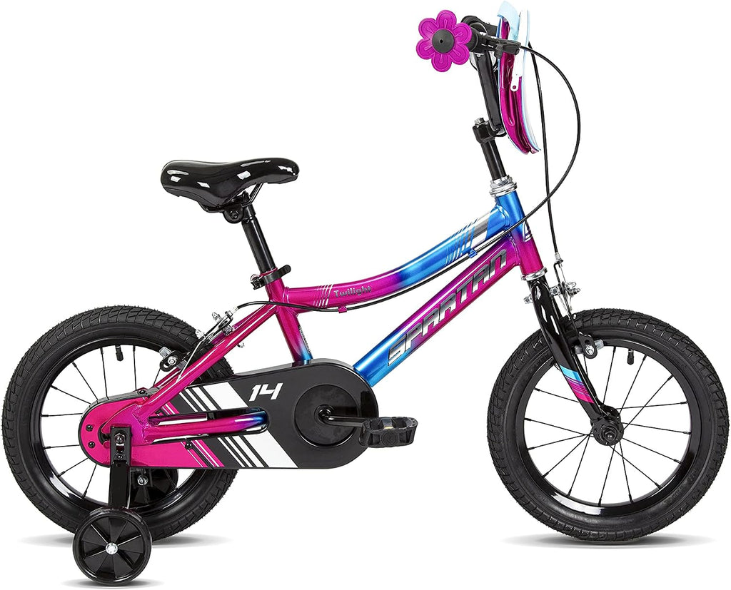 Spartan Chrome Sparkle Girls Bicycle with Training Wheels