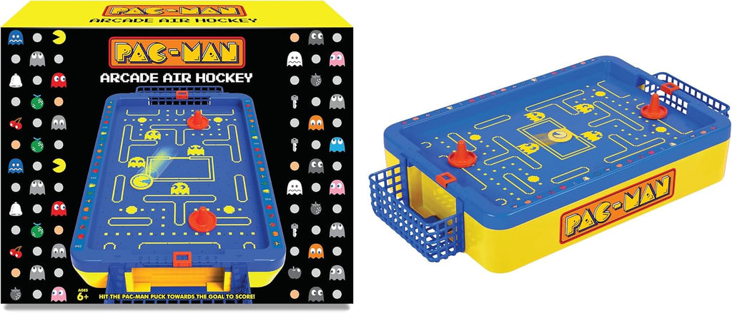 PAC-Man Electronic Air Hockey Arcade 2 Player Game Table with Floating Puck - Official Sounds and Air Surface - 52.5 x