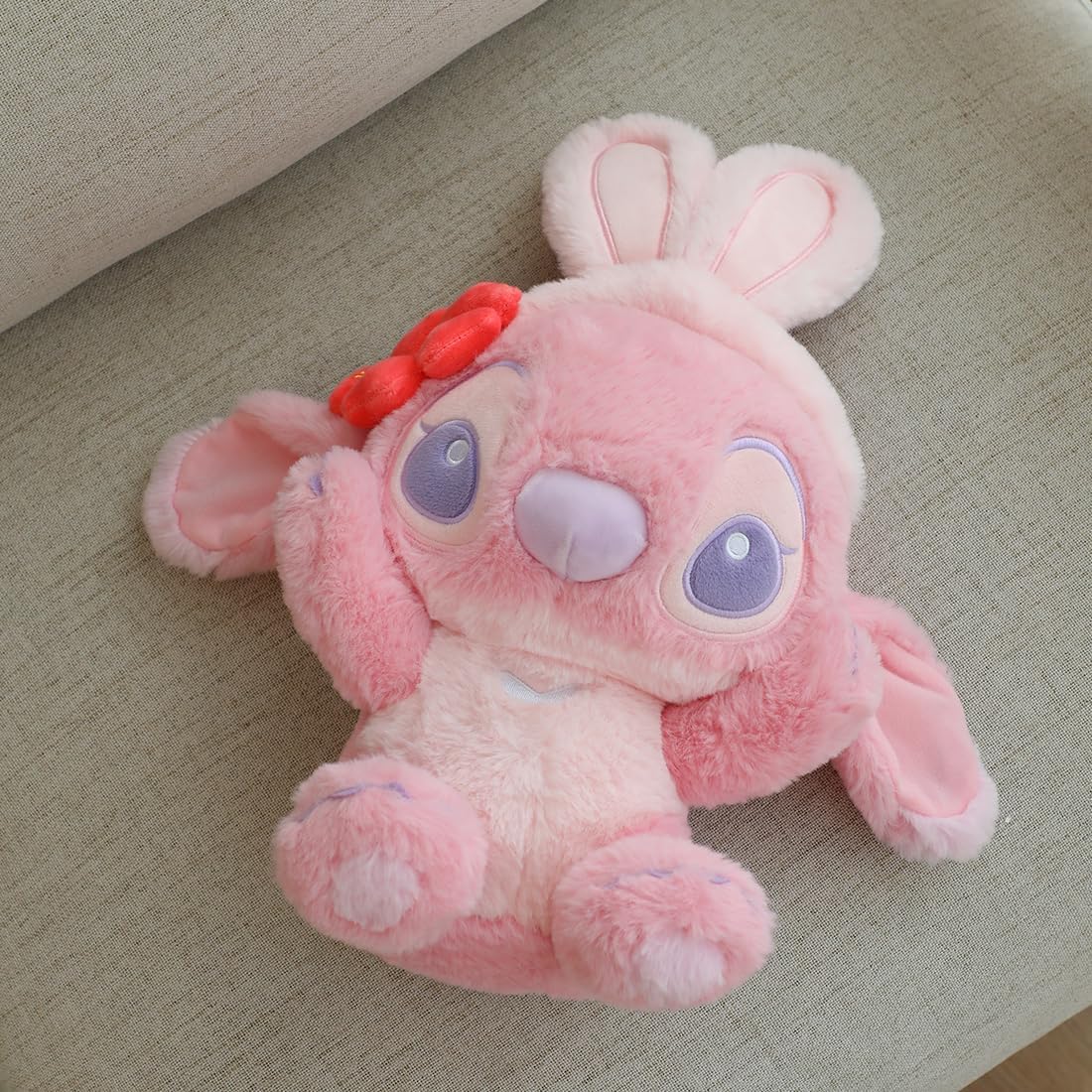 MINISO 11'' Lilo & Stitch Collectio Costume Changing Bunny Plush Toy (Angel) Stuffed