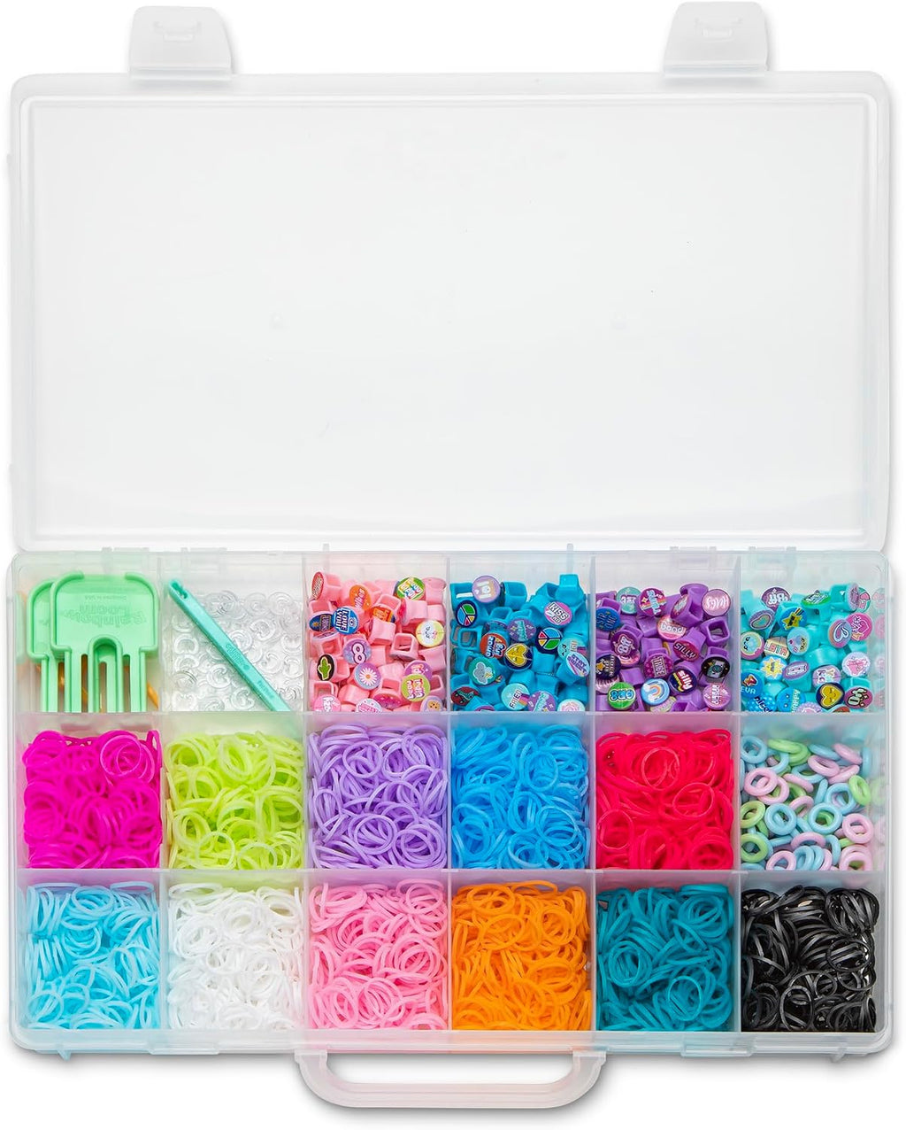 Rainbow Loom: Beadmoji Deluxe - DIY Rubber Band & Bead Bracelet Kit - Includes 2200 Bands