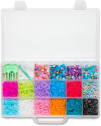 Rainbow Loom: Beadmoji Deluxe - DIY Rubber Band & Bead Bracelet Kit - Includes 2200 Bands