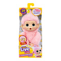Little Live Pets Baby Monkey Minis – Luna Lemon. Interactive Pet Toy. 20+ Sounds & Reactions. Soft Pink Fur. 7.4" Tall. Feed, Nurture. React. Grippy Hands & Feet. Collect All 3