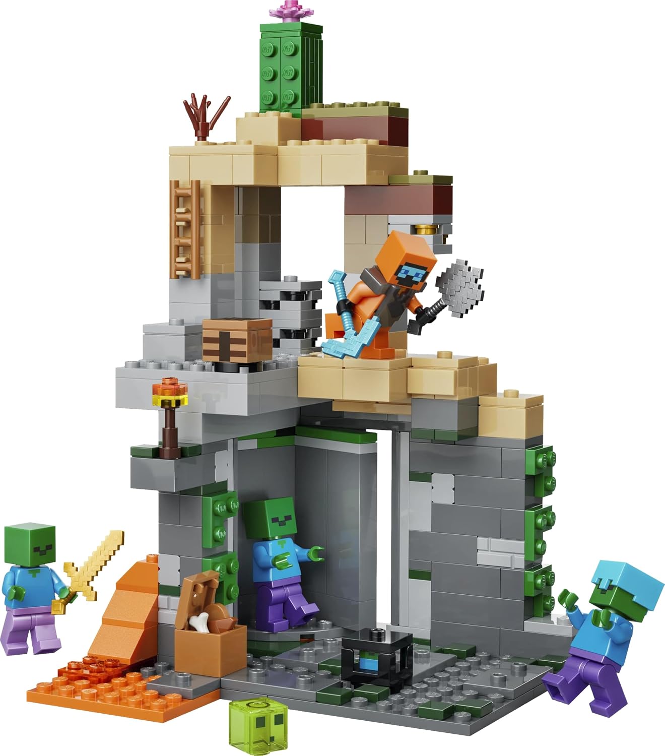 Lego Minecraft 21587 Zombie Dungeon Toy, Birthday Present, Blocks, Boys, Girls, Children, 8, 9, 10, Elementary School