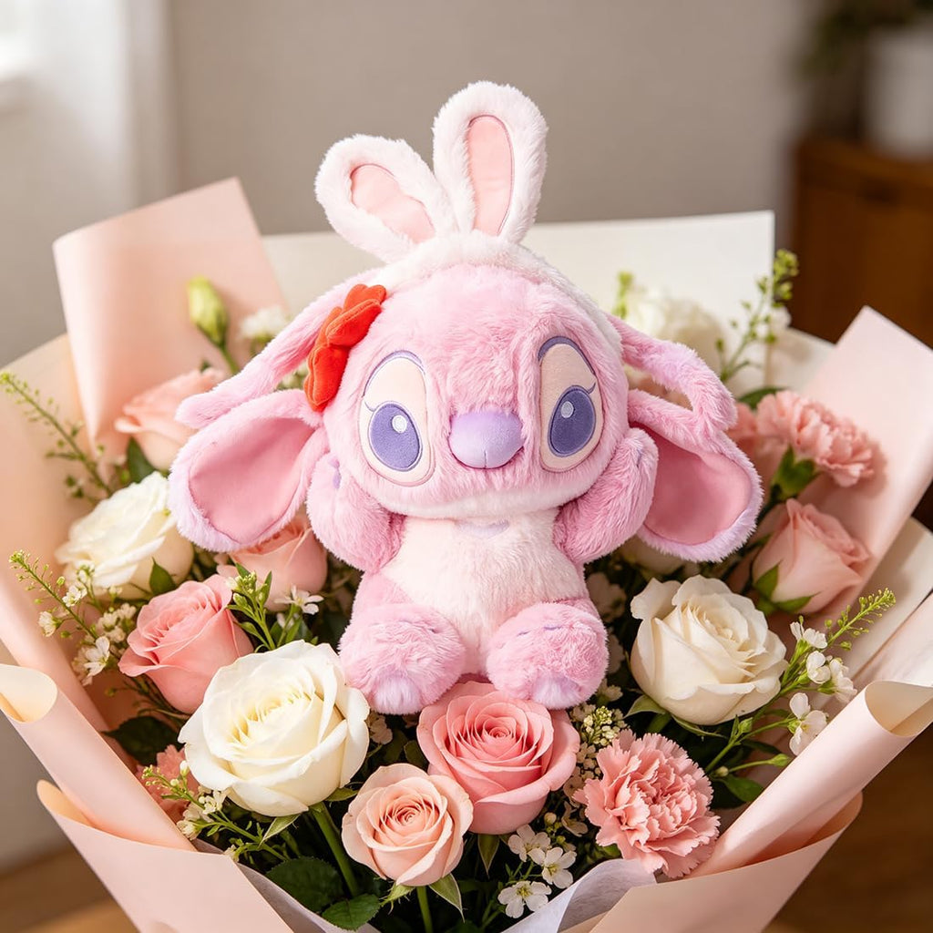 MINISO 11'' Lilo & Stitch Collectio Costume Changing Bunny Plush Toy (Angel) Stuffed