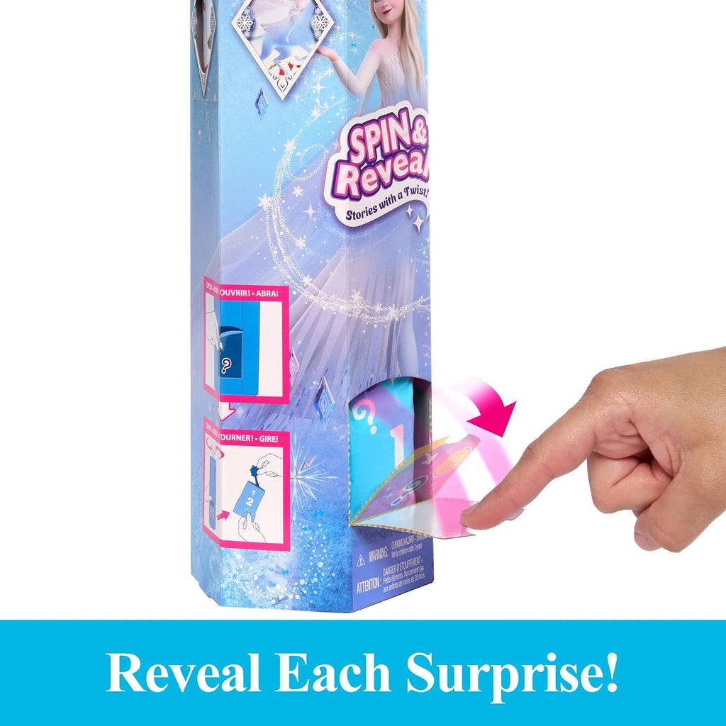 Mattel Disney Frozen Elsa Fashion Doll Set, Spin & Reveal with 11 Surprises Including 5