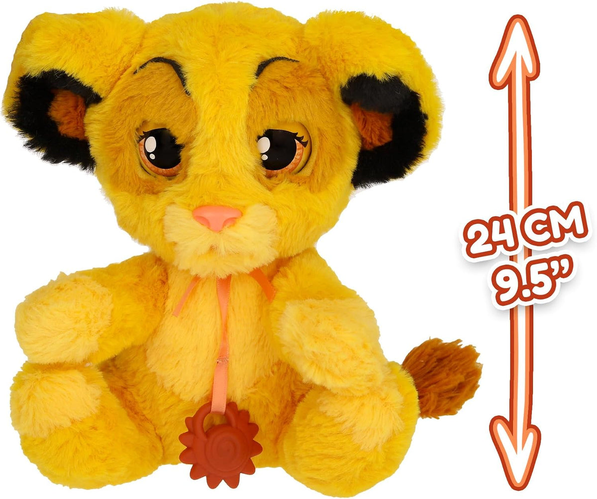 BABY PAWS Simba, Interactive Plush Toy with Sound Function when Opening and Closing the